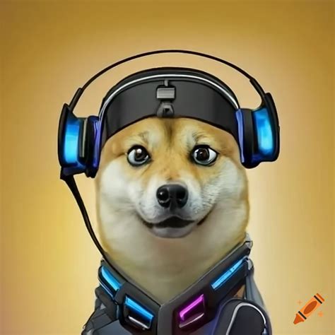 Dog Wearing A Gaming Headset On Craiyon