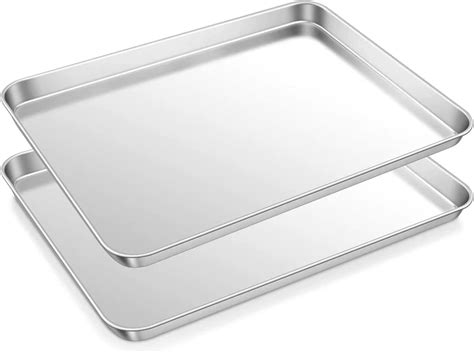 APLKER Set 2 Teglie Da Forno In Acciaio Inox Teglie Per Pizza