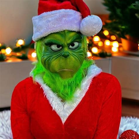 Grinch Scary Mask Halloween How Stole Christmas Grinch Etsy