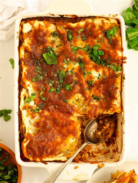 Courgette Lasagne With Double Cheese Topping