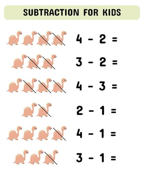 Jogo De Subtração Com Dinossauros Jogo De Matemática De Contagem Para