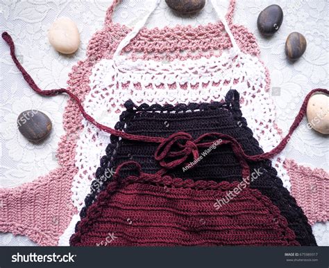 One Crochet Bikini Sexy Woman Wear Stock Photo 675989317 Shutterstock
