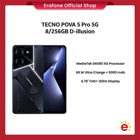 Jual Tecno Pova 5 Pro 5G 8 256GB Dark Illusion Shopee Indonesia