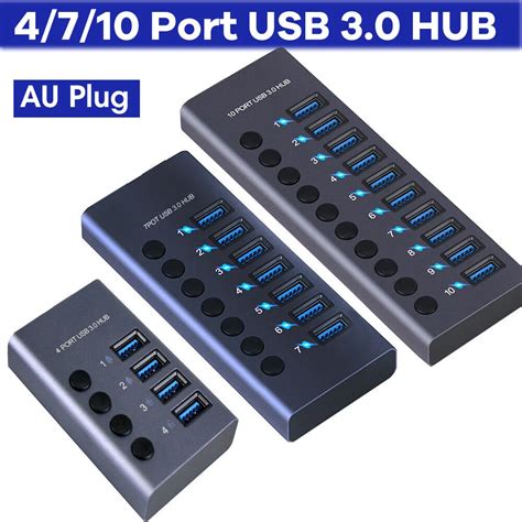 Usb Hub High Speed Multi Usb Splitter Au Port Hab