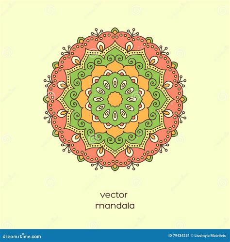 Mandala Floreale Variopinta Ornamentale Modello Geometrico Alla Moda