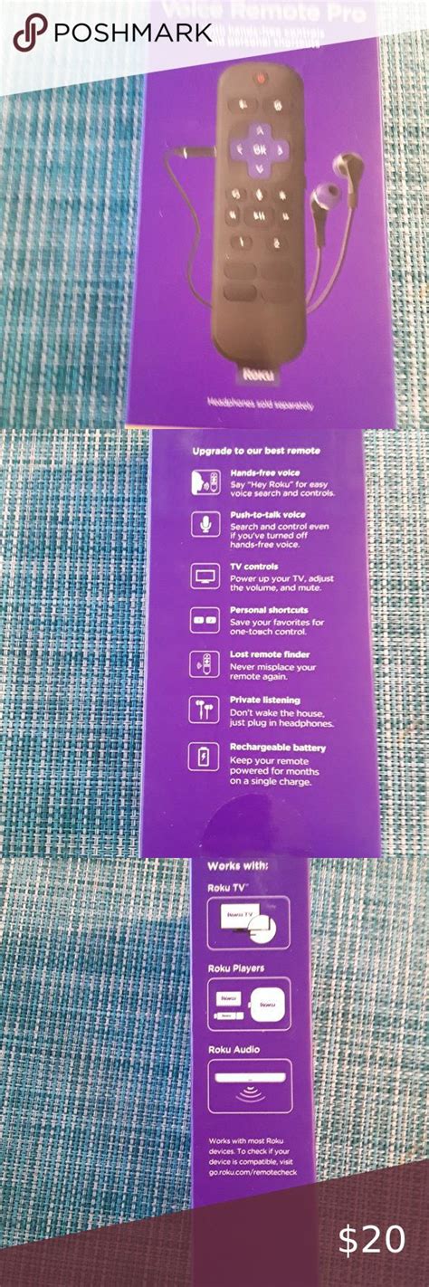 Roku Voice Remote Pro W Hands Free Controls And Rechargeable Battery In