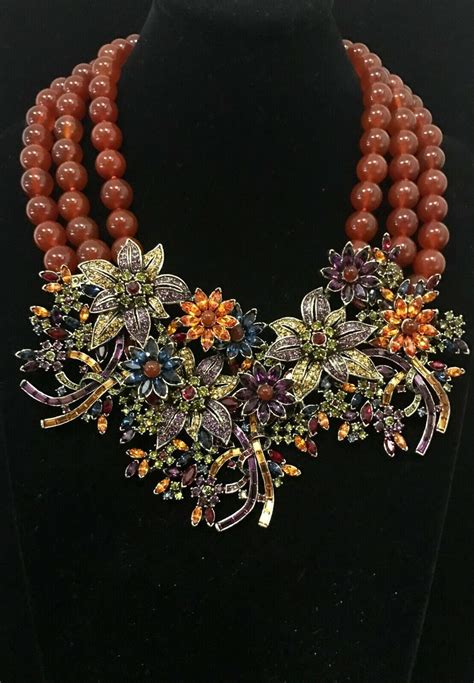 Signed Heidi Daus Breathless Crystal Necklace Spectacular Showstopper