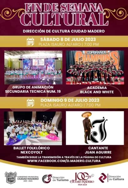 Invita Gobierno De Ciudad Madero A Disfrutar De Cartelera Cultural En