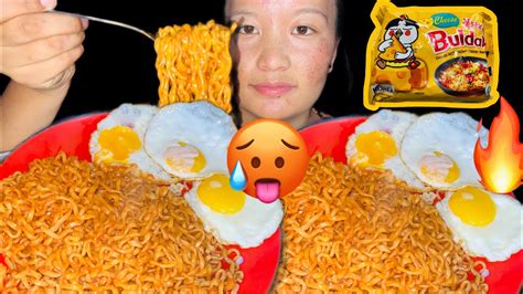 संसारकै मिठोhot And Spicy Cheese Buldak Ramen🔥🥵sunny Side Up Eggs 🍳 Nepali Mukbang Youtube