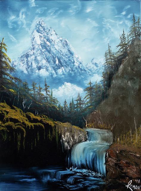 Paintings Of Mountains And Waterfalls Warehouse Of Ideas