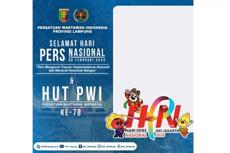 7 Link Twibbon Hari Pers Nasional 2024 Dan HUT PWI Ke 78 Desain Paling