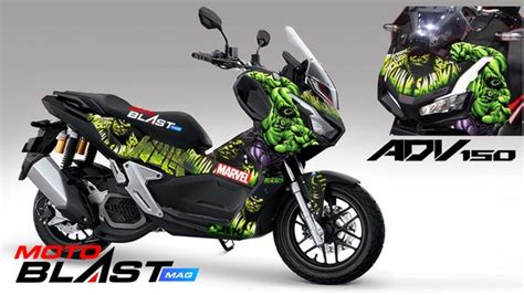 Jual Decal Stiker Striping Motor Honda ADV 150 Black CBS Hulk Fullbody