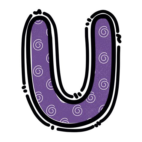 The Letter U In Purple