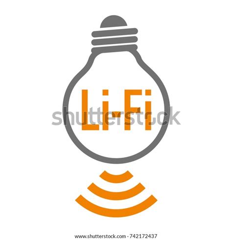 Lifi Light Fidelity Wireless Communication Technology Stock Vector