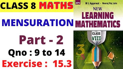 MENSURATION EXERCISE 15 3 Volume Of Cube Cuboid And Cylinder Class 8