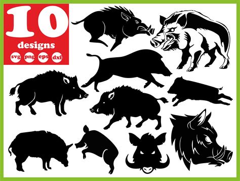 Boar Head Svg Boar Eps Boar Dxf Razorback Svg Boar Png Willd Boar Svg