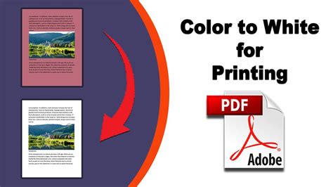 How To Change Pdf Background Color To White For Printing Using Adobe