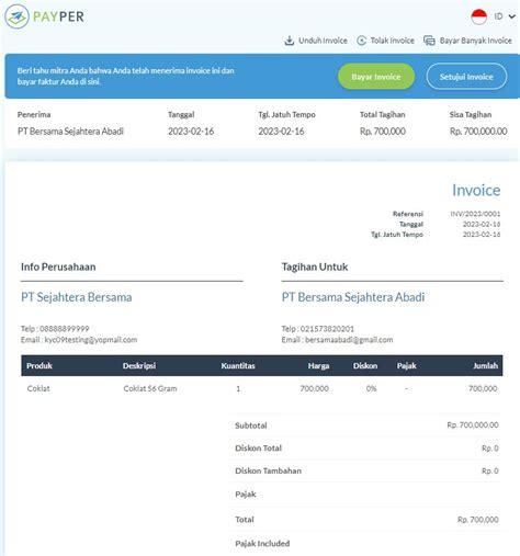 Pembayaran Invoice Penjualan Melalui Payper Paper Id Support Help