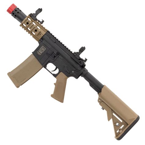 Rifle De Airsoft M4 Carbine RIS Compact SA C10 Half Black Tan Linha