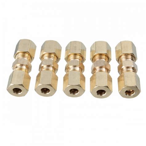 Brass Compression Fitting Union For 316″ Od Hydraulic Brake Lines 5