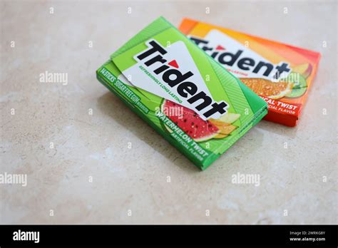 Kyiv Ukraine November 27 2023 Trident Chewing Gum Pack Trident Is