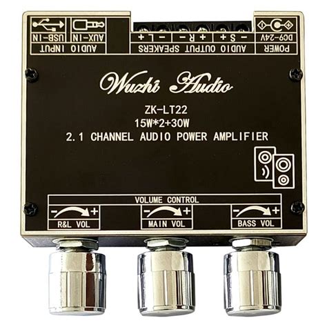 Wuzhi Audio ZK LT22 2 1 Channel Amplifier 15W 15W 30W Bluetooth