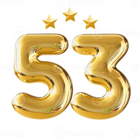 Número De Aniversario De 53 Años 11287884 Png