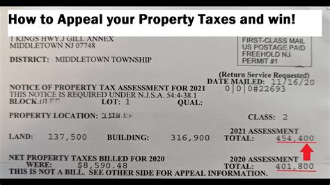 How To Appeal Your Property Taxes In Nj Youtube