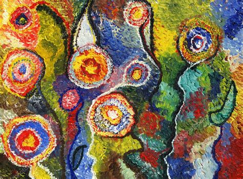 The picture is painted in oil on canvas. Abstract drawing. Major oil ...