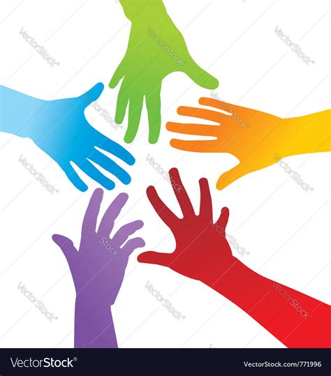 Hands Teamwork Logo Vector By Glopphy Image 1206033 Vectorstock