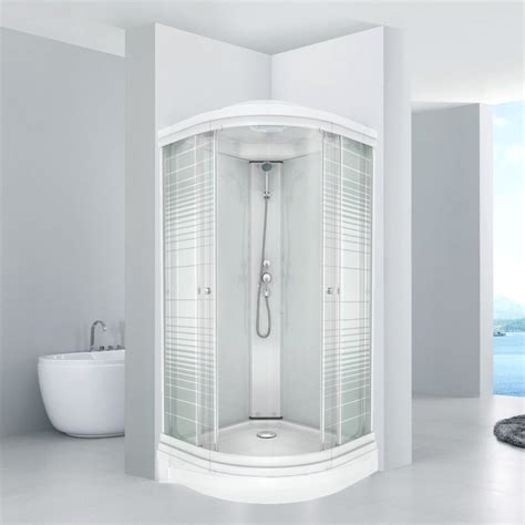 Душевой уголок Triton Стандарт 90х90 А полосы четверть круга, двери ...