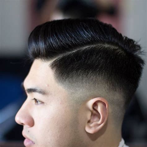 Cool Comb Over Fade Asian Short Hairstyles For Men