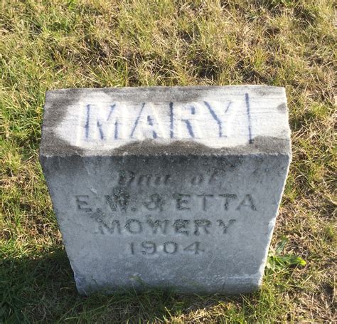 Mary Mowery 1904 1904 Mémorial Find A Grave