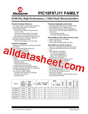 Pic F J Datasheet Pdf Microchip Technology