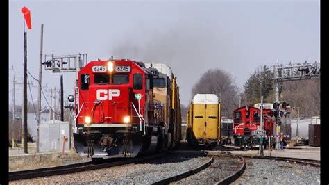 Railreel CN VIA OSR CP Ingersoll Woodstock Ontario 4 20 2014 YouTube