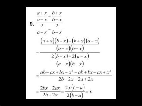 Solucion Al Ejercicio Del Algebra De Baldor Youtube