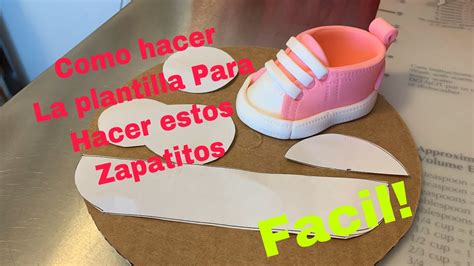 COMO HACER ZAPATITOS EN FONDANT Desde La Plantilla YouTube