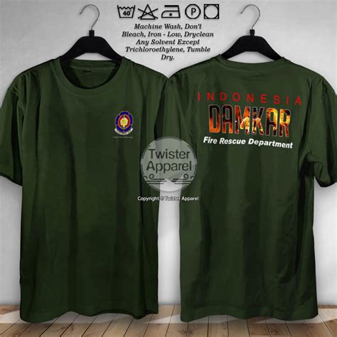 Jual Kaos Baju Damkar Indonesia Fire Rescue Tshirt Distro Instansi