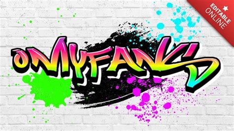 Onlyfans Effet Graffiti Spray Modifiable Générateur d effet de texte