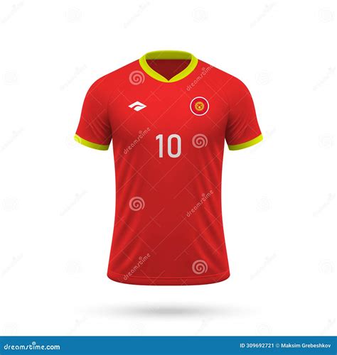 3d Realistic Soccer Jersey Kyrgyzstan National Team 2024 Stock Vector - Illustration of ...