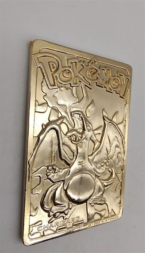 Mavin Pokemon Burger King Charizard Gold Plated Trading Collectible