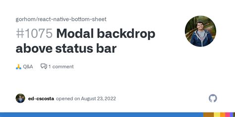 Modal Backdrop Above Status Bar Gorhom React Native Bottom Sheet