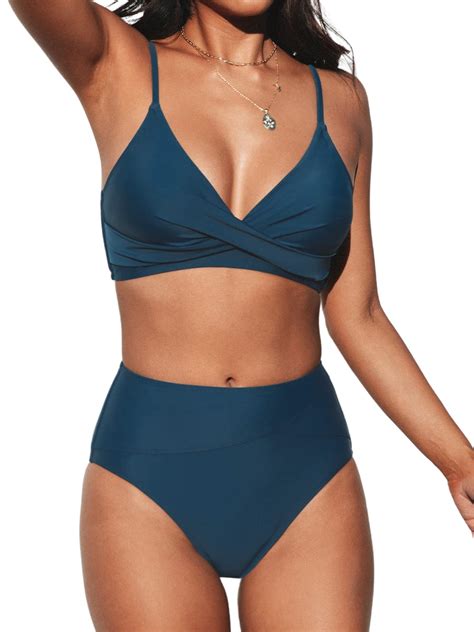 Snapklik Cupshe Womens Bikini Sets Two Piece Swimsuit High