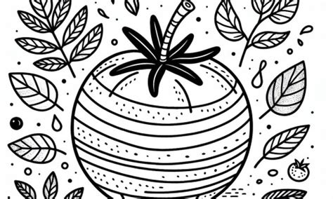 Coloriage d une tomate simple à Télécharger ou à Imprimer gratuitement