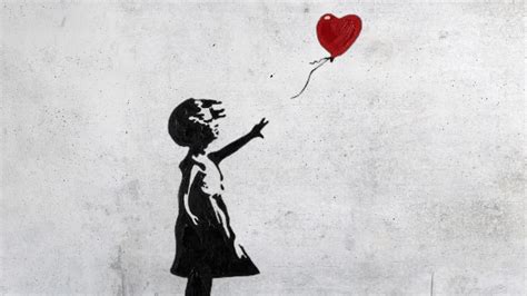 Banksy Graffiti Geschichte des Mädchens mit dem Luftballon