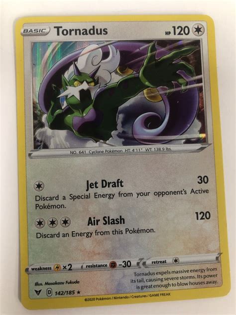 Pokemon Tornadus SWSH04 Vivid Voltage 2020 NM Foil 142 185 Box 7 EBay