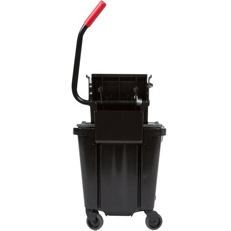 Rubbermaid 1863896 Black 35 Qt Executive Series Wavebrake® Side Press Mop Bucket