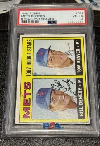 1967 Topps Tom Seaver Bill Denehy Rookies RC HOF PSA 4 New York Mets EBay