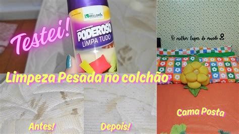 LIMPEZA PESADA NO COLCHÃO USANDO E TESTANDO ESPUMA MÁGICA CAMA POSTA