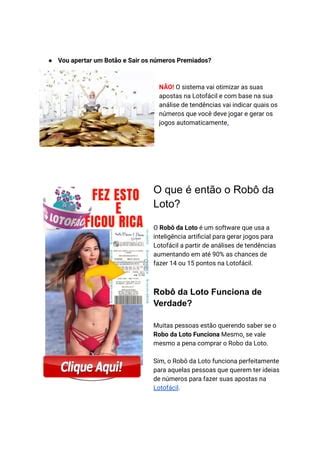 Revelado Tudo Robo Da Loto Funciona Robo Da Lotofacil Robo Da Loto